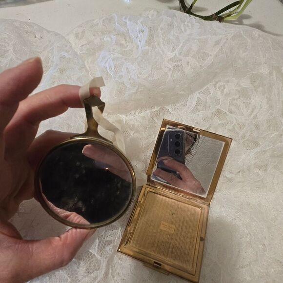 Vintage powder compacts/ Hand Mirror Vintage - Picture 12 of 13